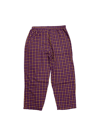 "NBA LAKERS" Check Pattern Easy Pants