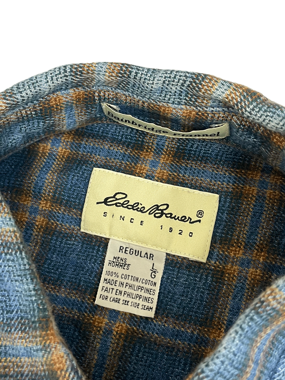 80'S Eddie Bauer Bainbridge Flannel SHIRT