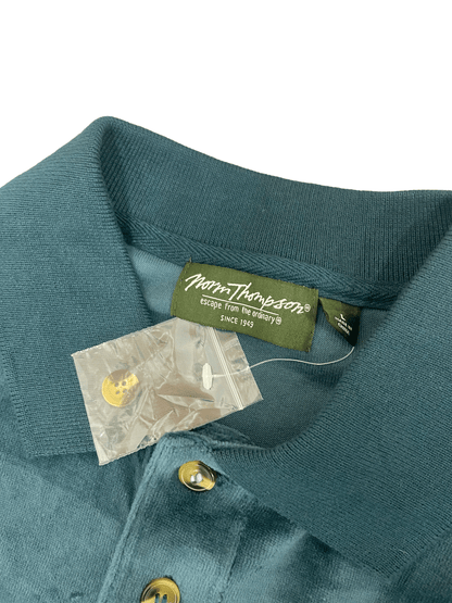 Norm Thompson VELOUR HALF BUTTON PULL OVER