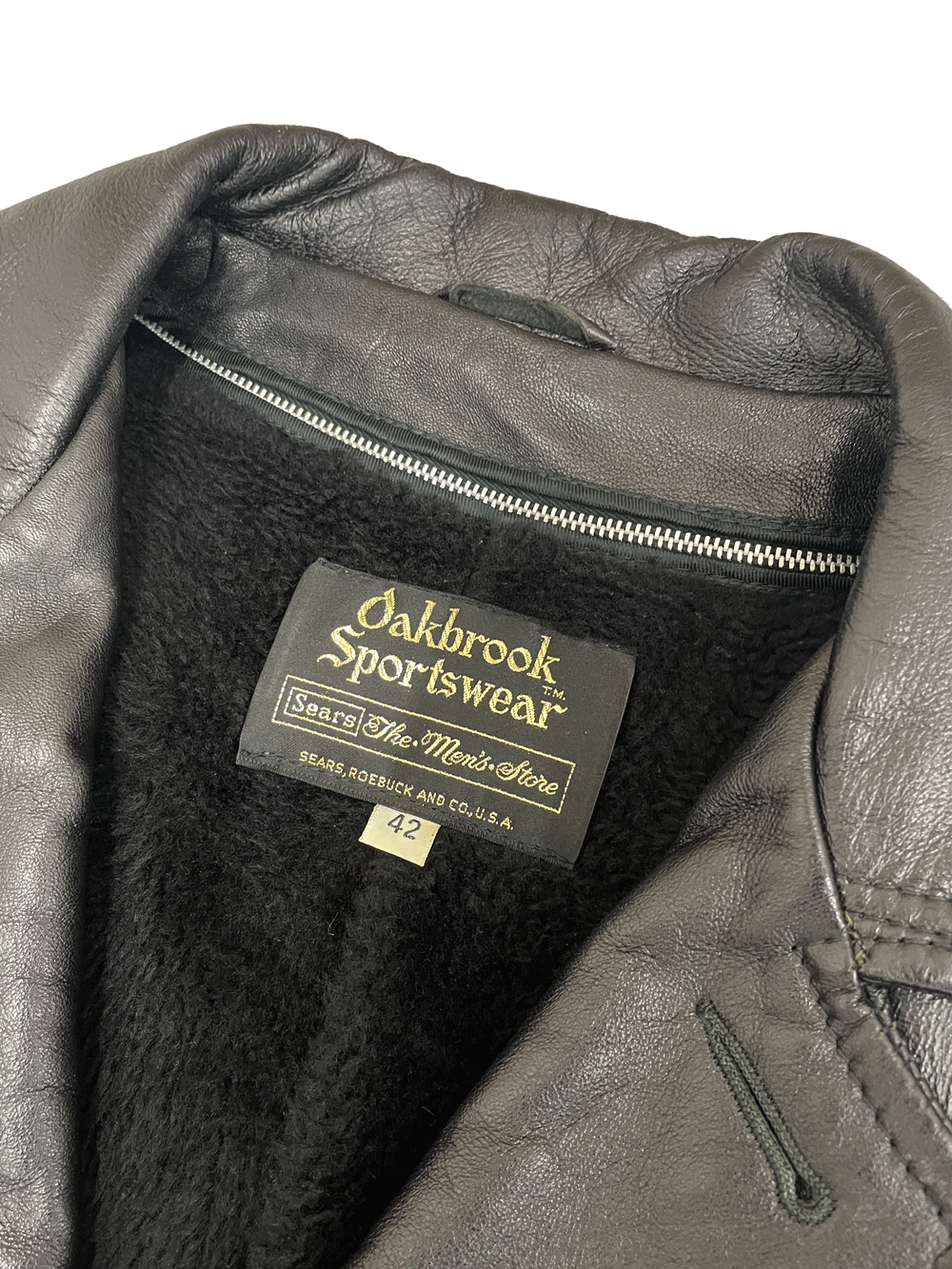 70'S "Sears" Oakbrook Sportswear LEATHER COAT