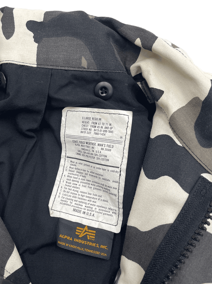 90'S "ALPHA INDUSTRIES" M-65 Field Jacket  CITY CAMO Made in USA