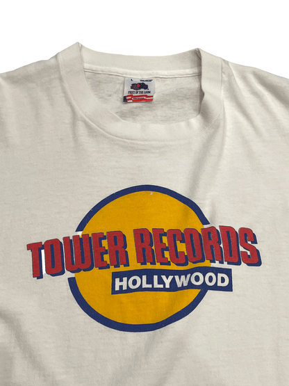 90's "TOWER RECORDS" HOLLYWOOD T-shirt