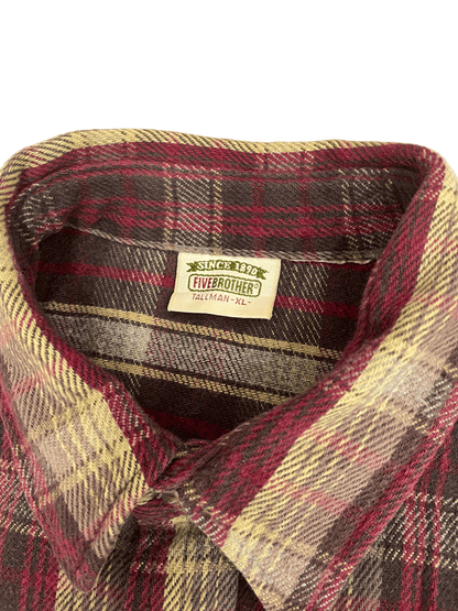 90'S FIVE BROTHER HEAVY FLANNEL SHIRT