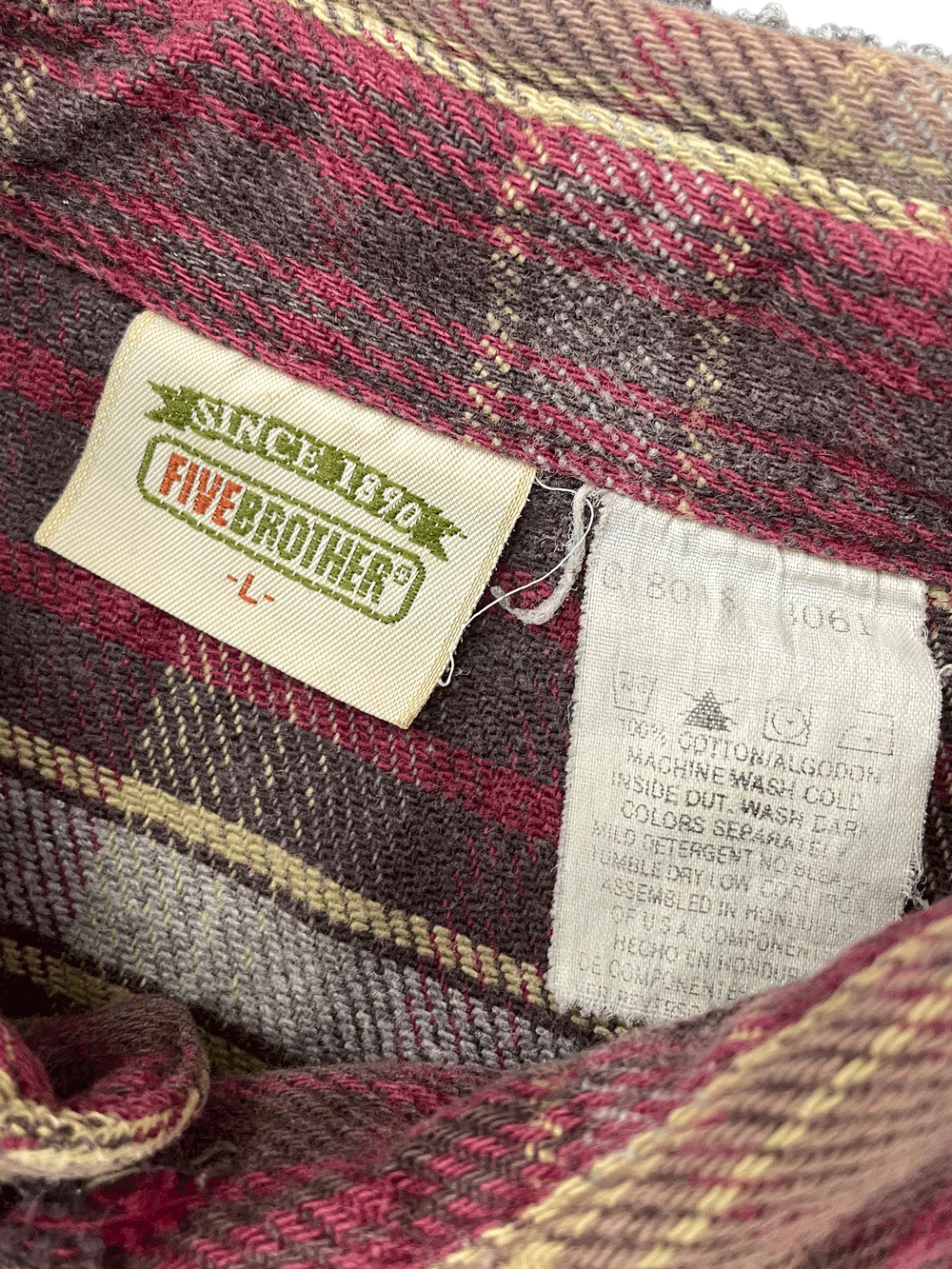 90'S FIVE BROTHER HEAVY FLANNEL SHIRT