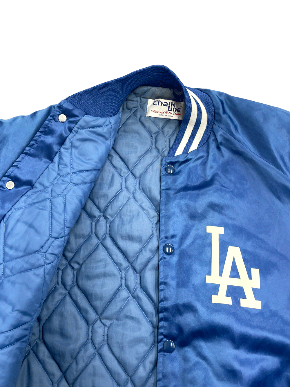 80'S-90'S Chalk Line "Los Angeles Dodgers" Satin Stadium Jumper Made in USA