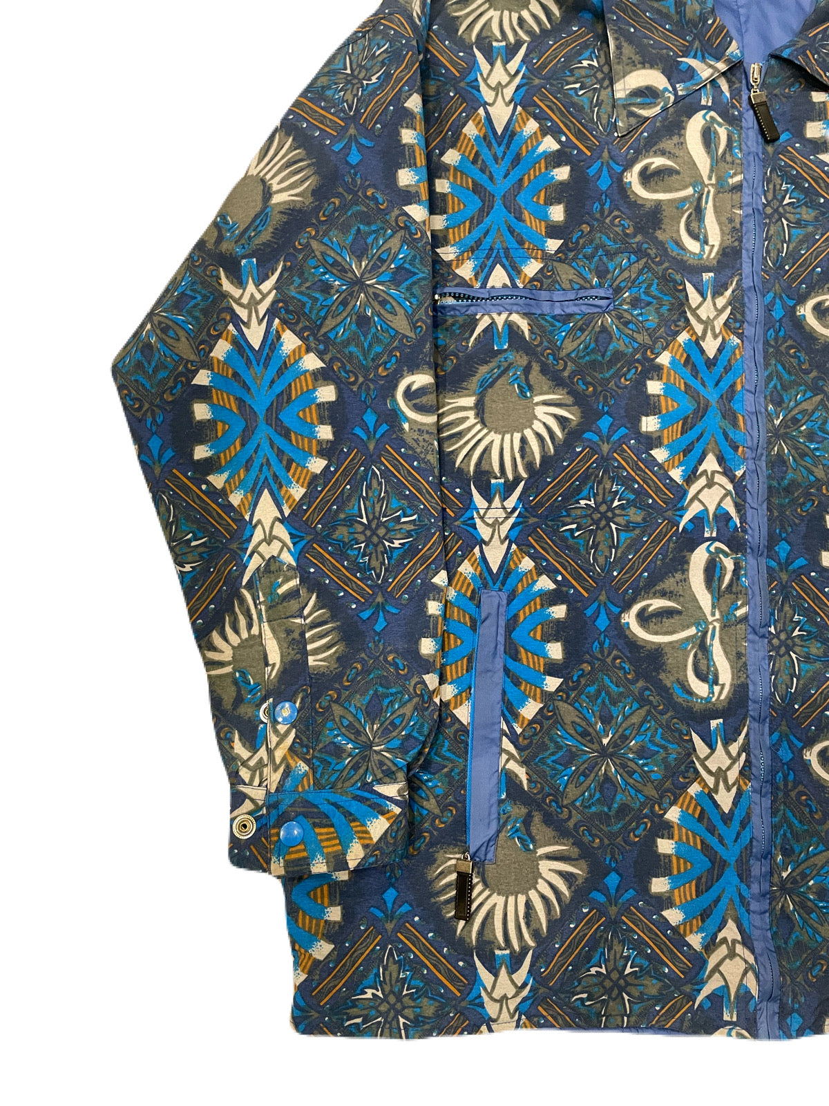 GEOMETRIC PATTERNS NYLON JACKET