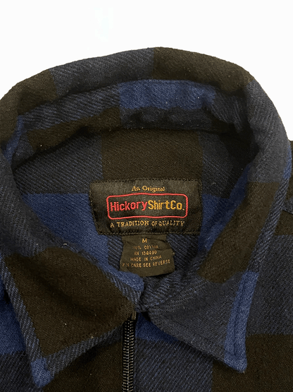 "Hickory Shirt Co." Buffalo Check Half-Zip Flannel Shirt