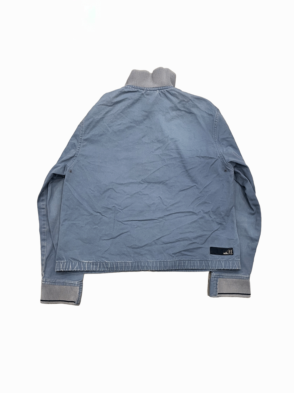 00's "NIKE" Faded Cotton Zip Jacket