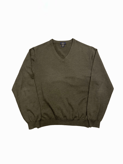 "346 BROOKS BROTHERS" Merino Wool V-Neck Sweater
