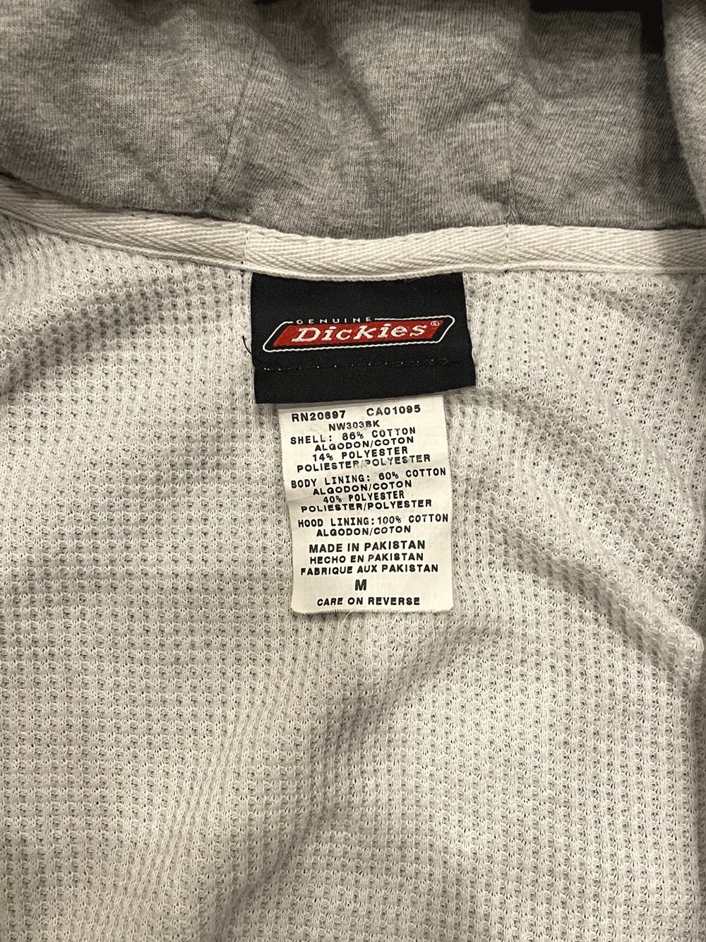 "Dickies" Thermal Lined Zip Hoodie