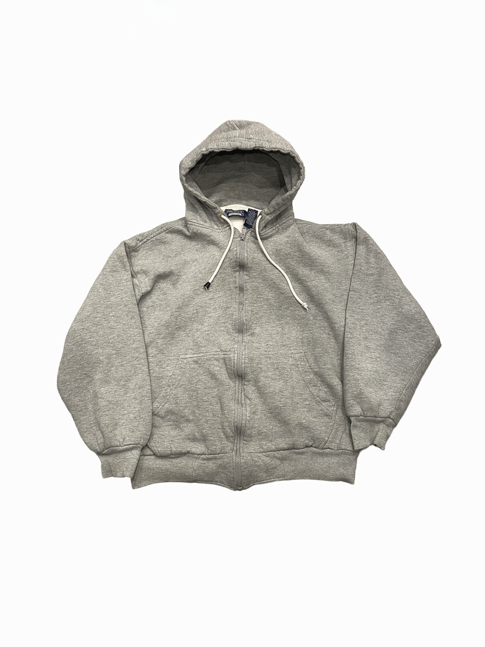 "Premier International"Grey Full-Zip Thermal Lined Hoodie