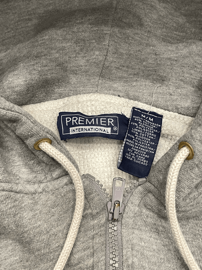 "Premier International"Grey Full-Zip Thermal Lined Hoodie