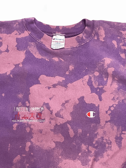 90'Ｓ "Champion" Reverse Weave Sweatshirt  Purple Bleach
