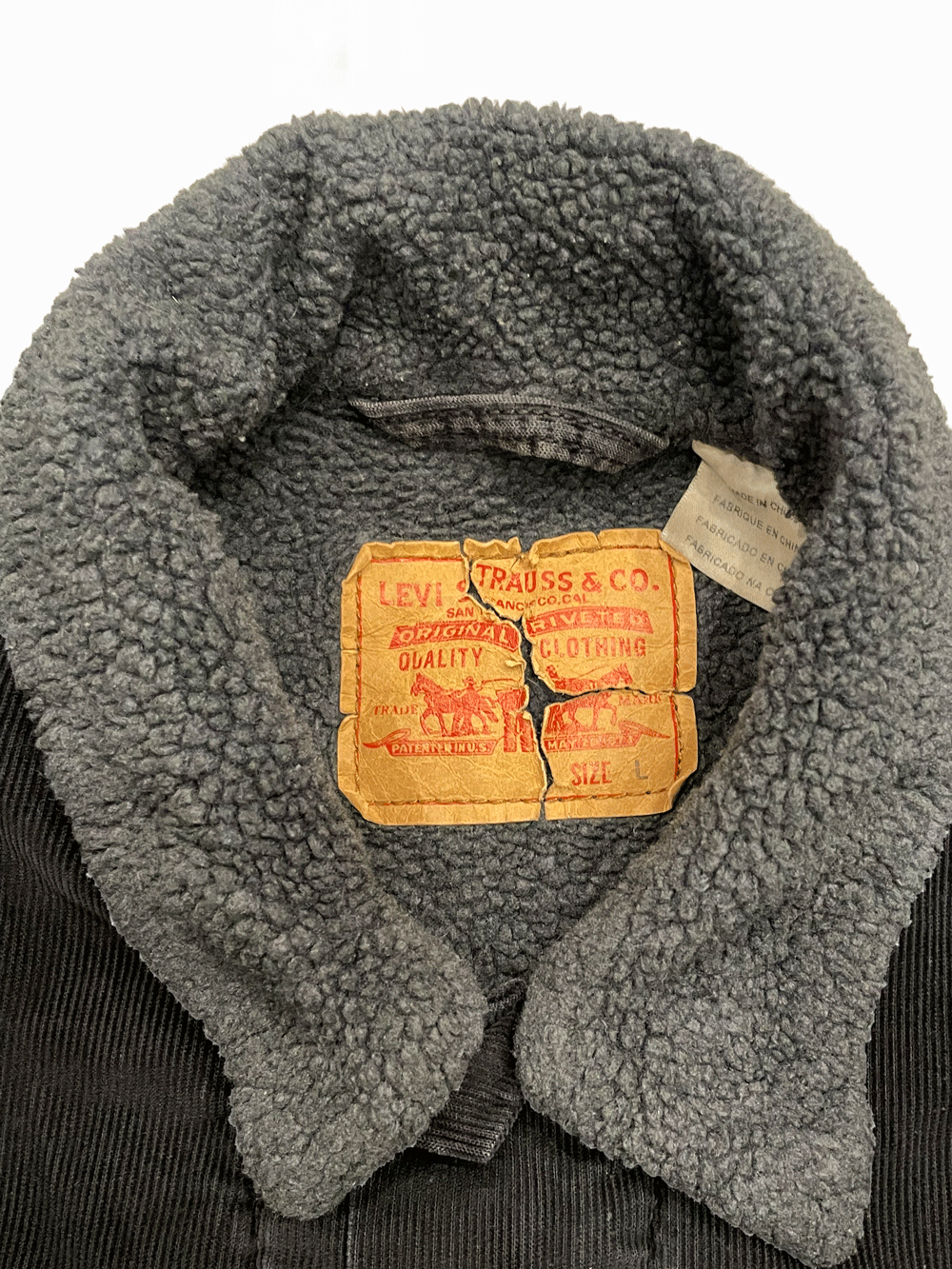 "Levi's" Corduroy Sherpa Lined Trucker Jacket