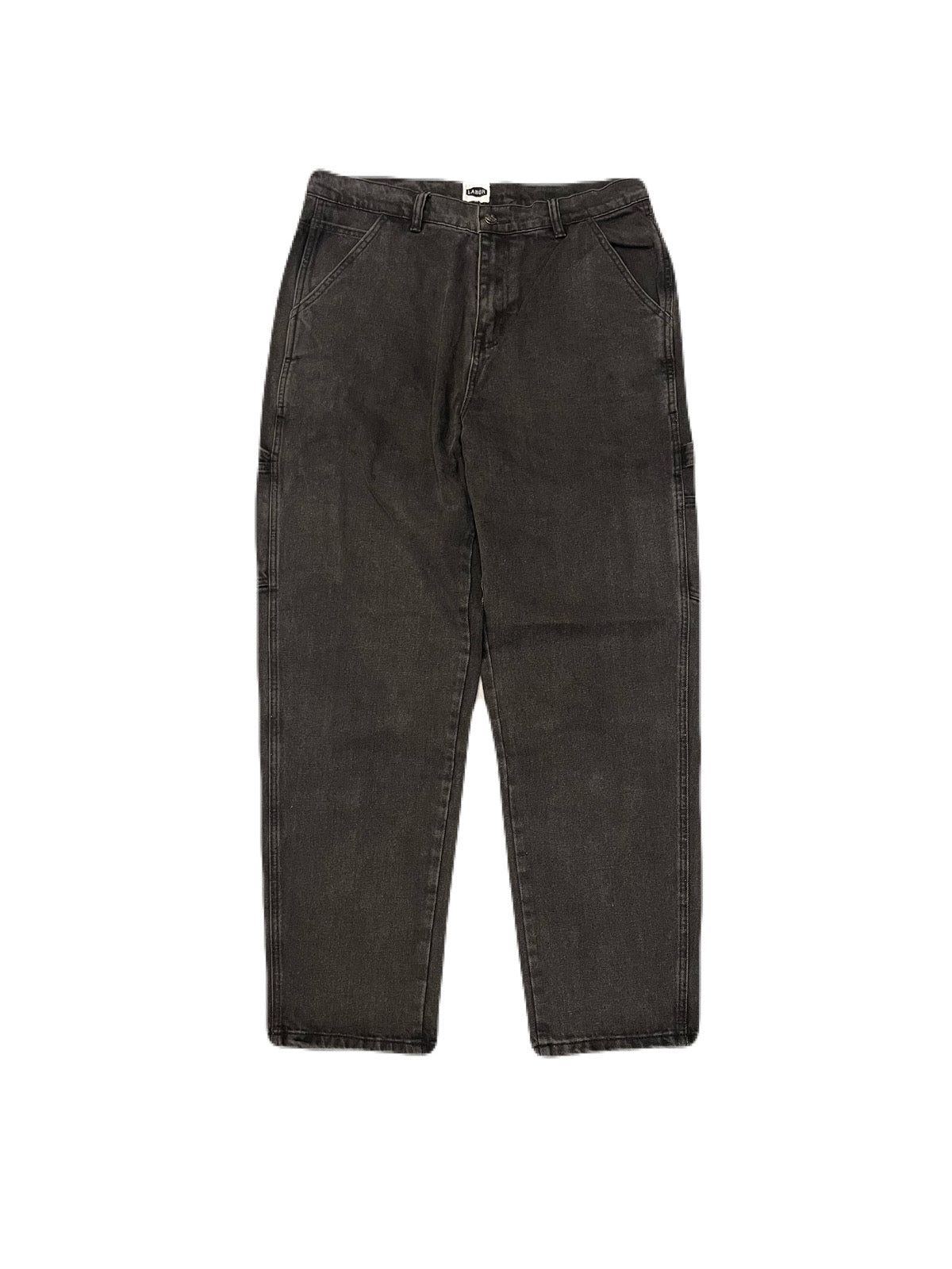 LABOR SKATESHOP "Skyline Sketch" SINGLE KNEE DENIM WASHED BLACK