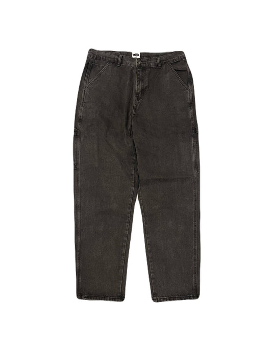 LABOR SKATESHOP "Skyline Sketch" SINGLE KNEE DENIM WASHED BLACK