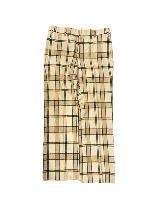 CHECKER FLARED PANTS