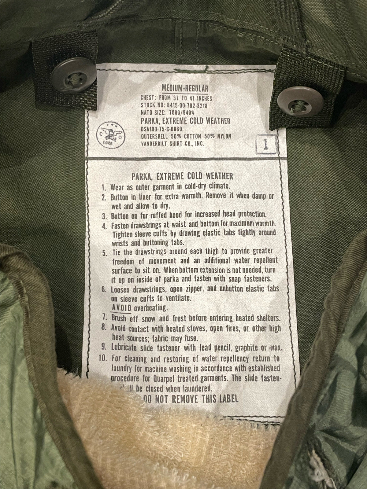 1975 US.ARMY M-65  FIELD JACKET WITH LINNER (DEAD STOCK)