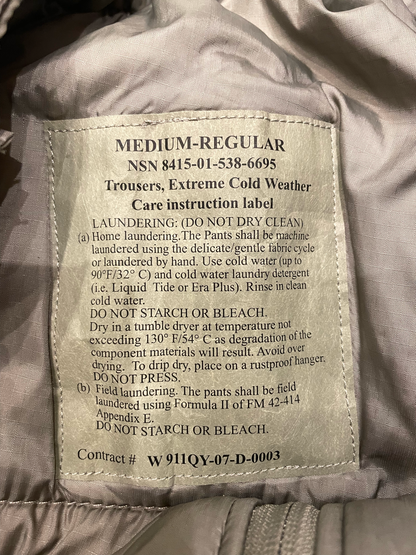 US ARMY ECWCS GEN3 LEVEL7 PANTS