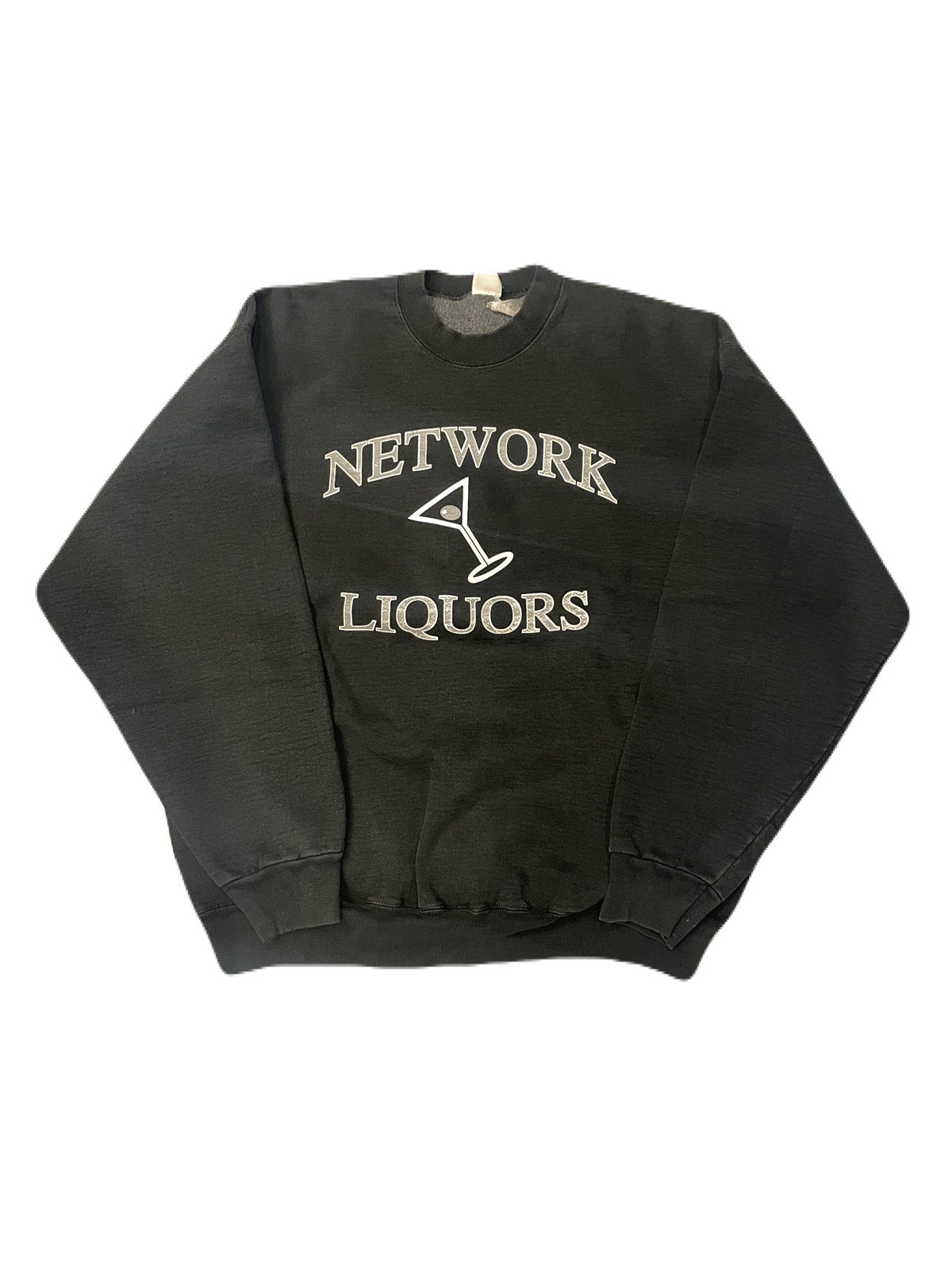90'S "NET WORK LIQUORS" CREW NECK SWEAT
