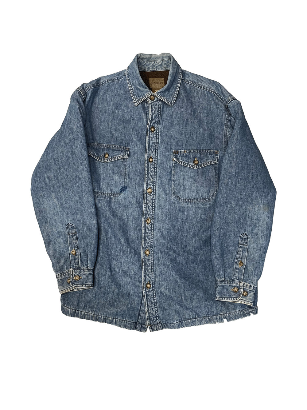 90'S ST JOHN'S BAY FLEECE LINED DENIM SHIRT JACKET