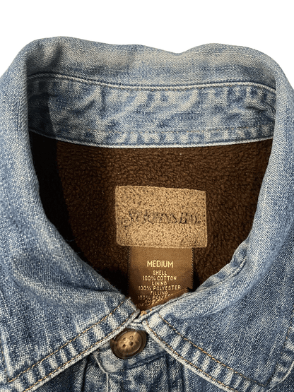 90'S ST JOHN'S BAY FLEECE LINED DENIM SHIRT JACKET