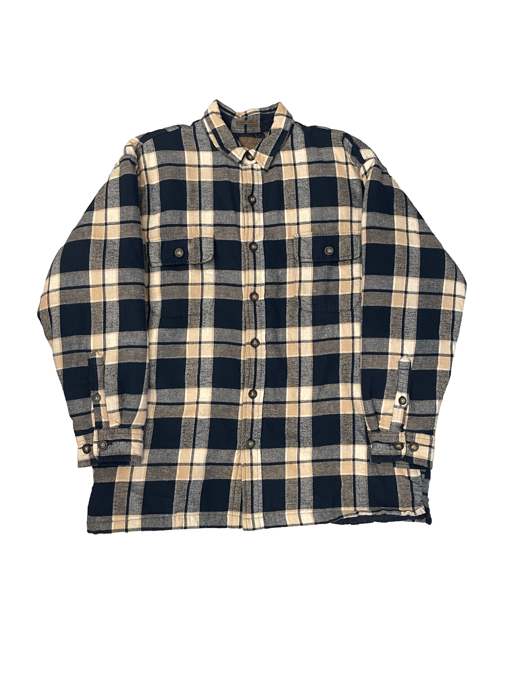 "ST JOHN'S BAY" QUILTED LINED FLANNEL SHIRT