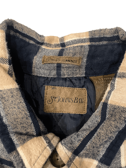 "ST JOHN'S BAY" QUILTED LINED FLANNEL SHIRT