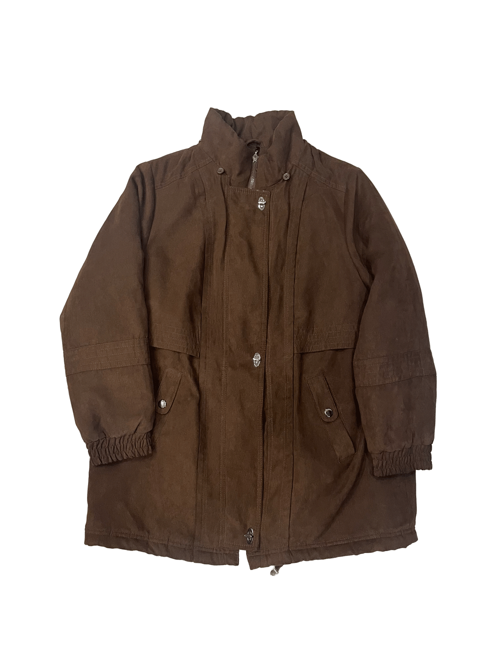 ST. JOHN'S BAY FAKE SUEDE PUFFER HALFCOAT