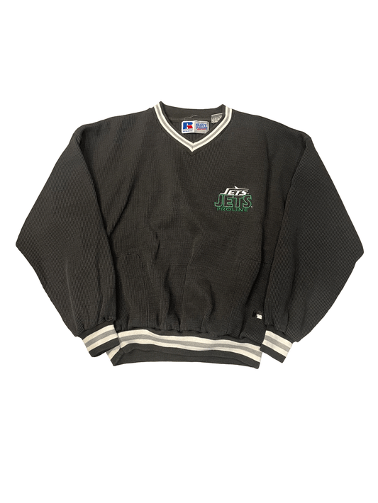 90'S RUSSEL ATHLETIC "JETS" HEVY WEIGHT THERMAL PULL-OVER
