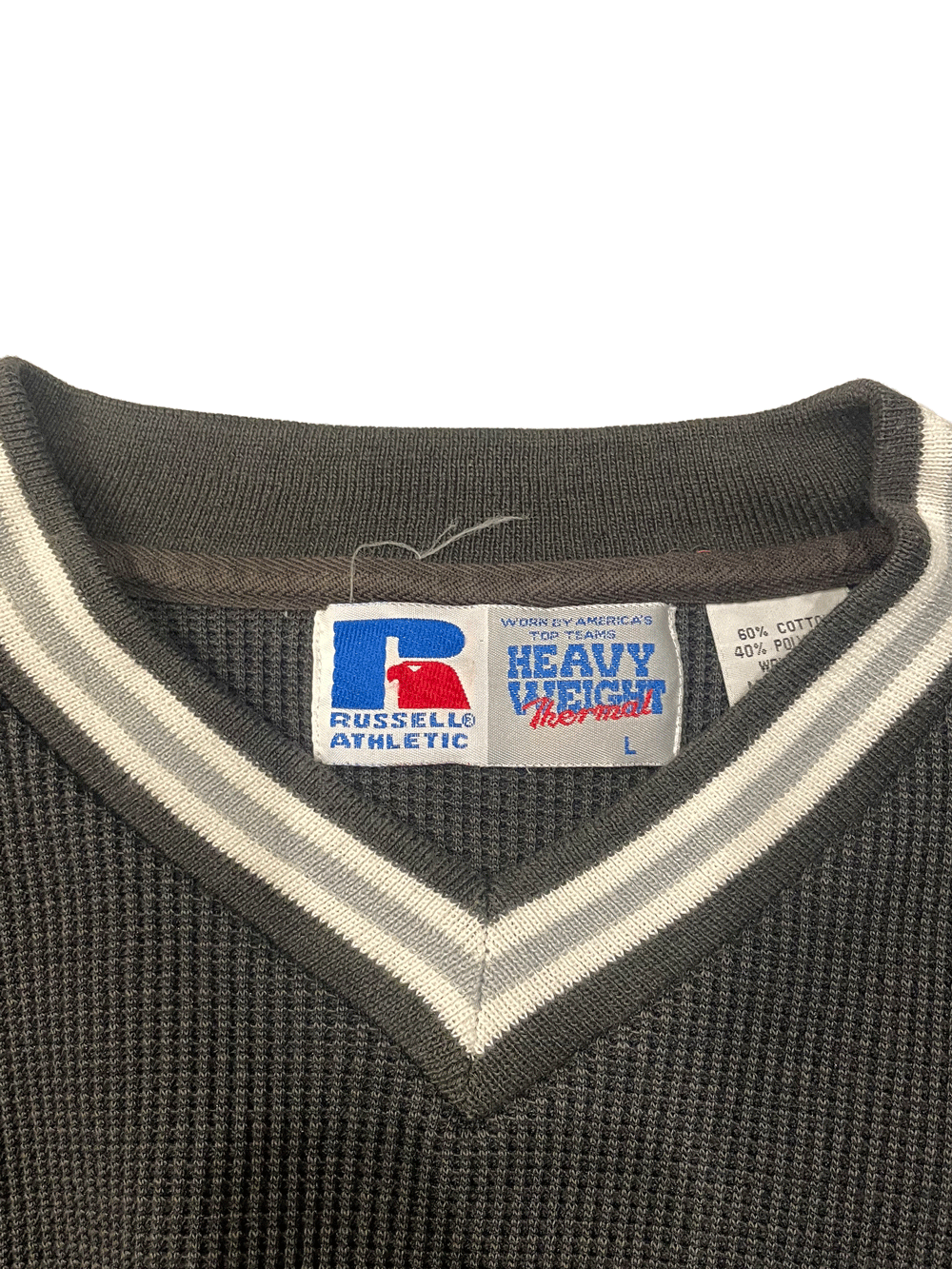 90'S RUSSEL ATHLETIC "JETS" HEVY WEIGHT THERMAL PULL-OVER