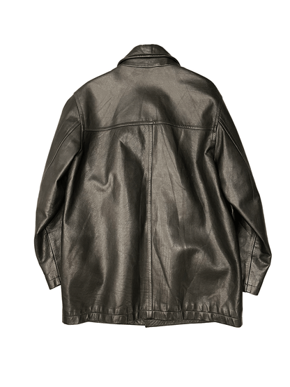 90'S J.CREW LEATHER CARCOAT JACKET