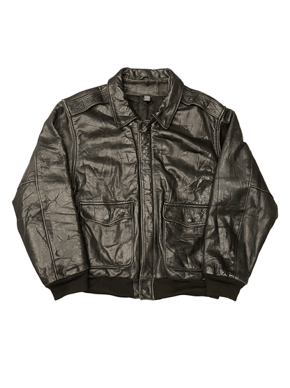 90'S LAND'S END A2 LEATHER JACKET