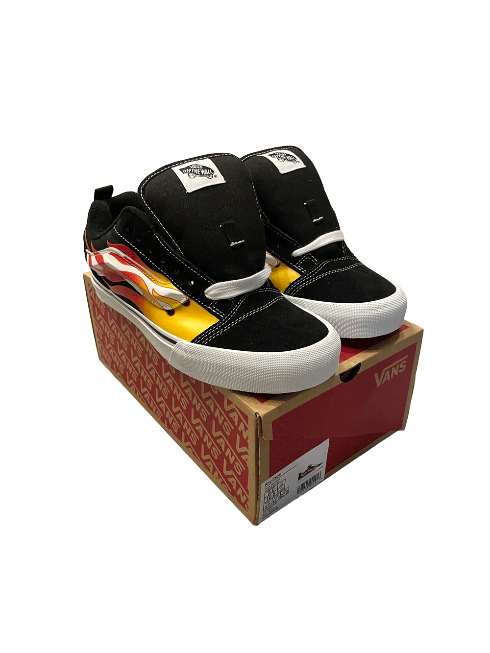 Vans Knu Skool Flame Black&Red Skate Shoes