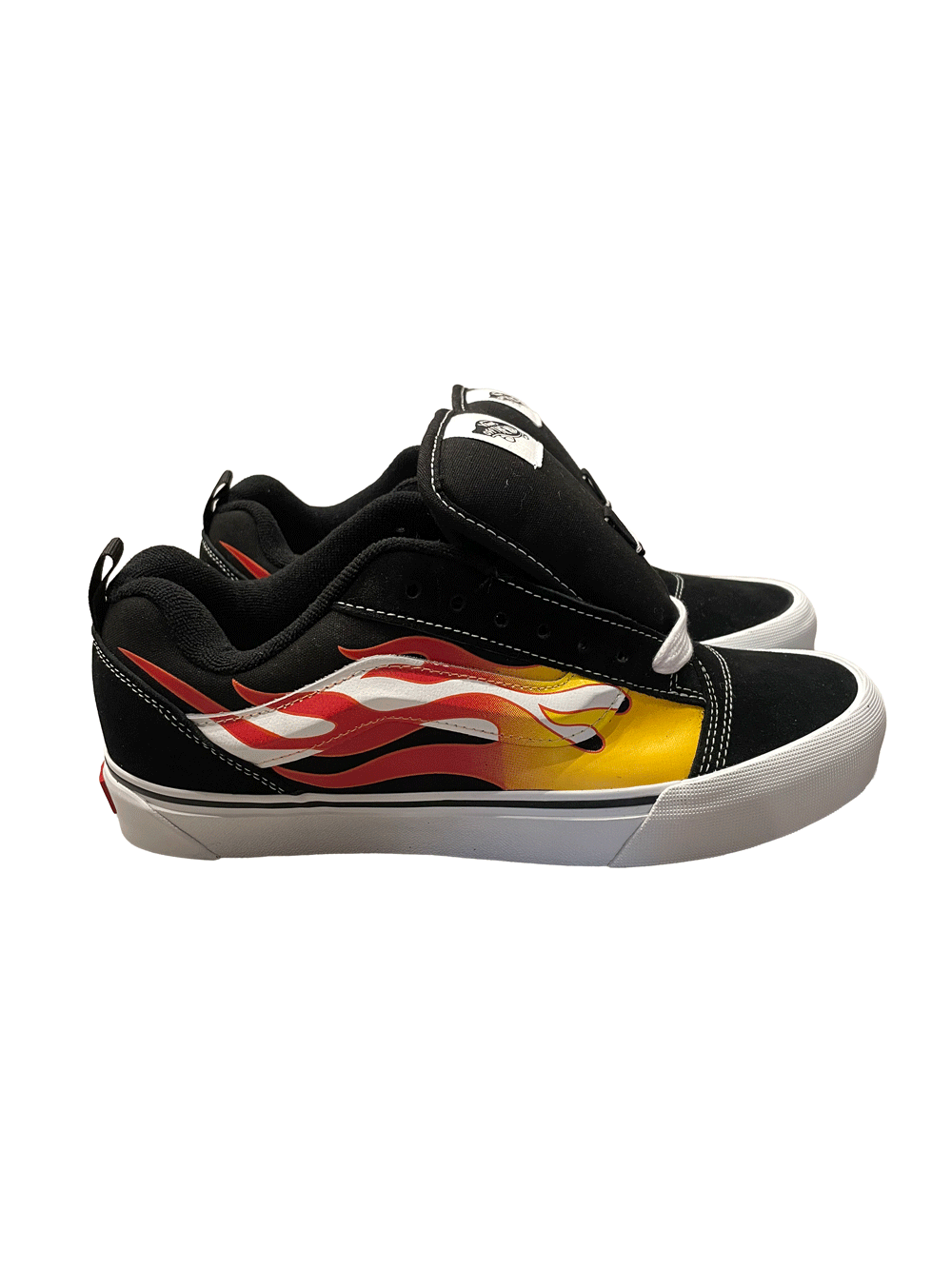 Vans Knu Skool Flame Black&Red Skate Shoes