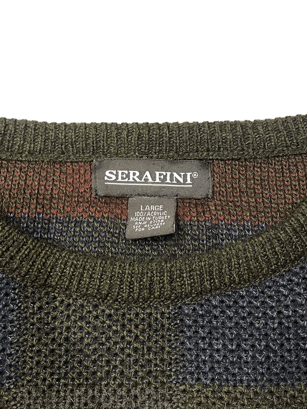 90'S "SELAFINI" Plaid Crewneck Sweater