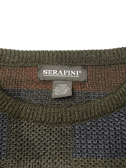90'S "SELAFINI" Plaid Crewneck Sweater