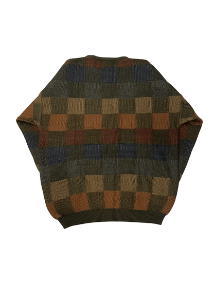 90'S "SELAFINI" Plaid Crewneck Sweater