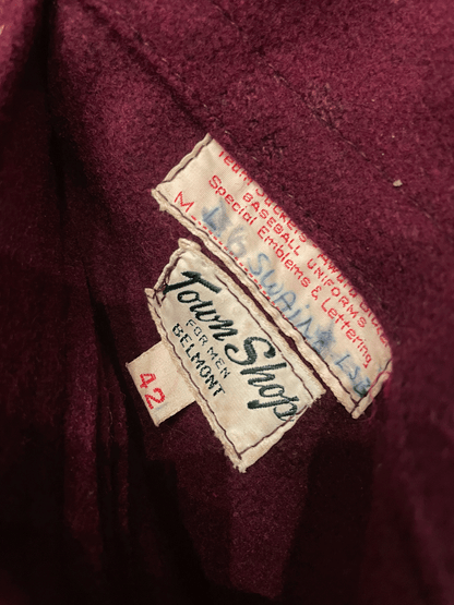 70'S Town Shop FOR MEN "B" VARSITY JACKET