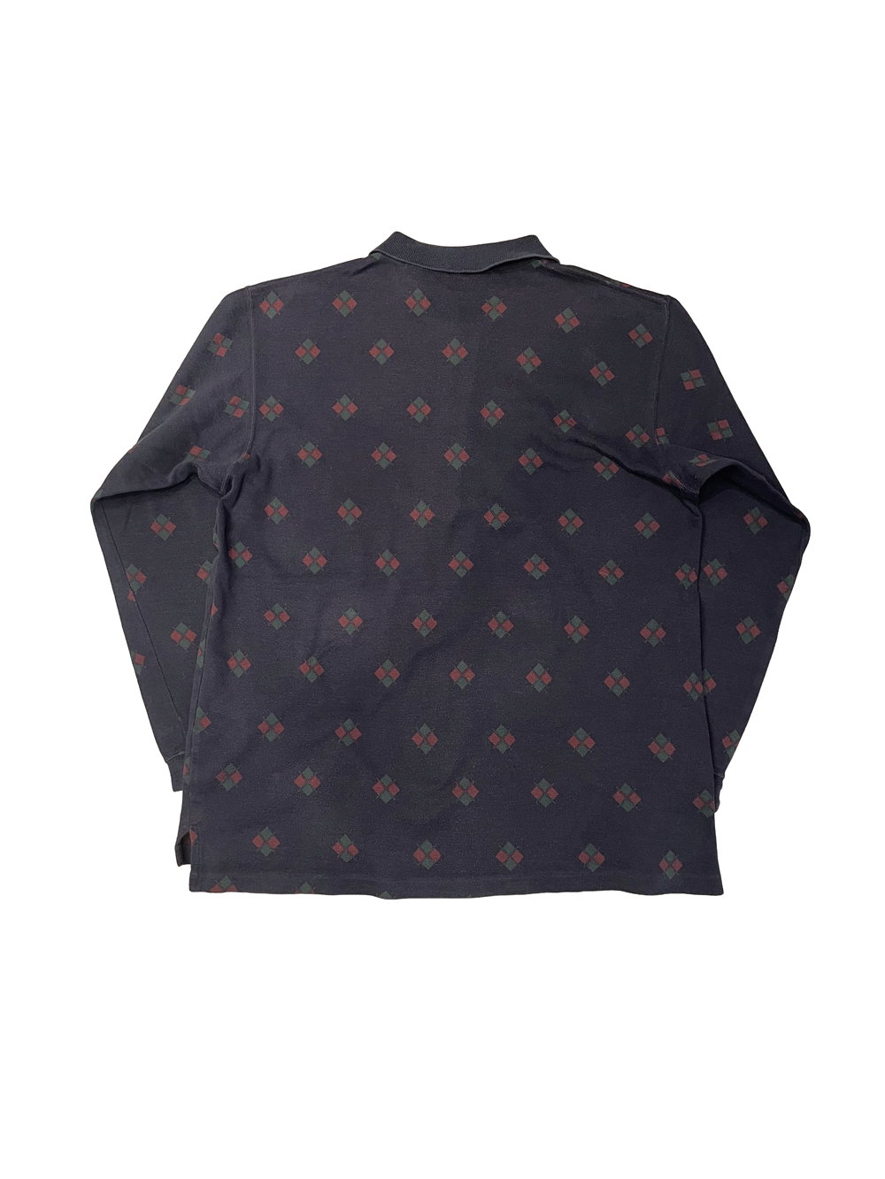 "Eddie Bauer" Plaid  L/S Polo Sweat Shirt