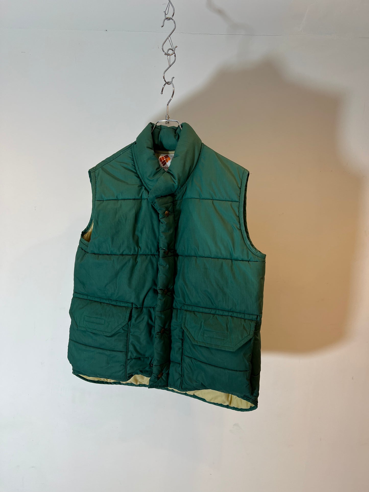 80's "Columbia" Nylon Down Vest (Yellow Tag)