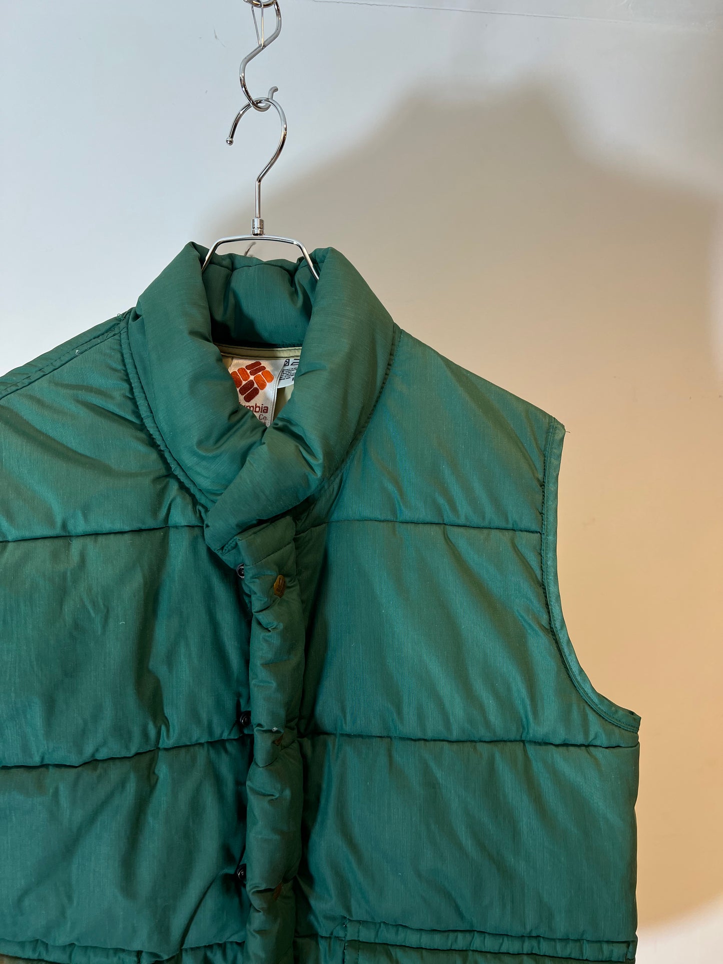 80's "Columbia" Nylon Down Vest (Yellow Tag)