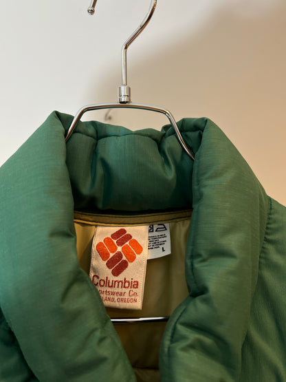 80's "Columbia" Nylon Down Vest (Yellow Tag)