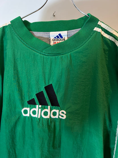 90's "adidas" Big Logo Nylon V-Neck Wind Pullover