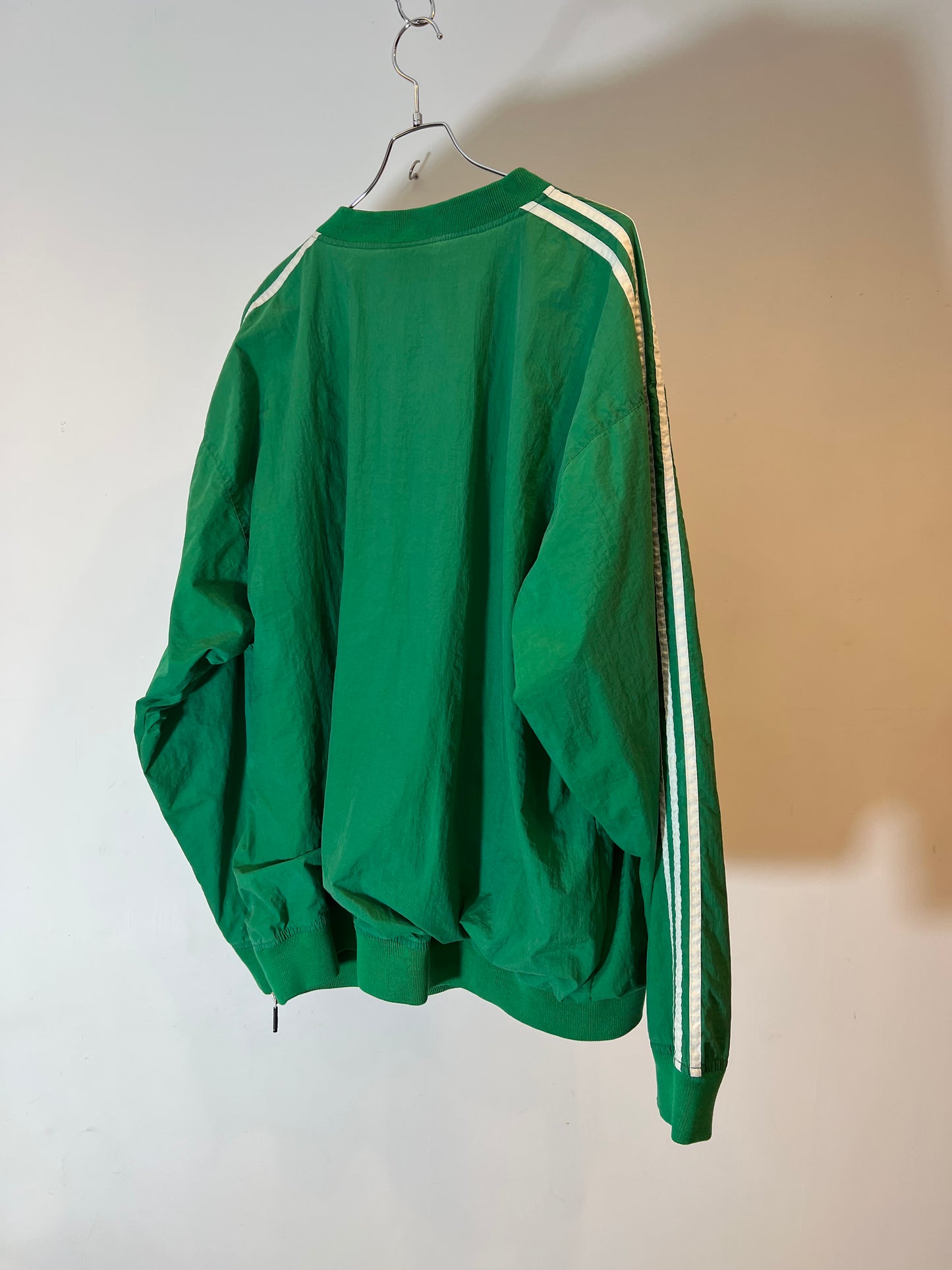 90's "adidas" Big Logo Nylon V-Neck Wind Pullover