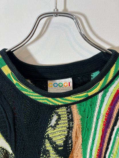 90's "COOGI" 3D Cotton Knit Sweater
