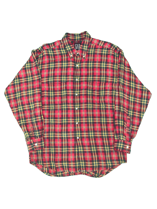 80'S  GAP FLANNEL CHECK SHIRT