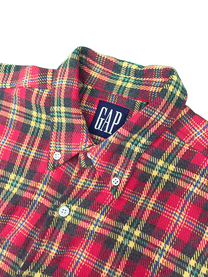 80'S  GAP FLANNEL CHECK SHIRT