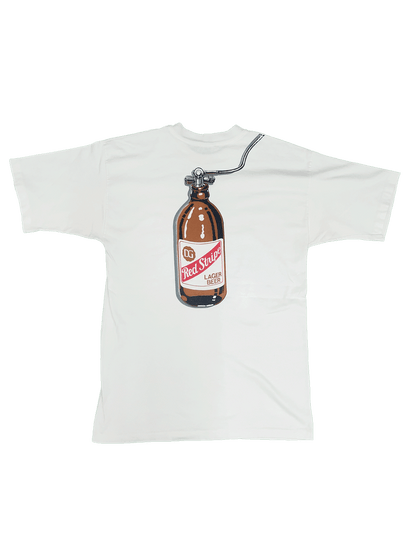 RED STRIPE LAGER BEER T-SHIRT Made in JAMAICA
